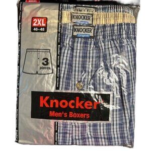 NEW Knocker pack of 3 Button Fly Boxer Shorts